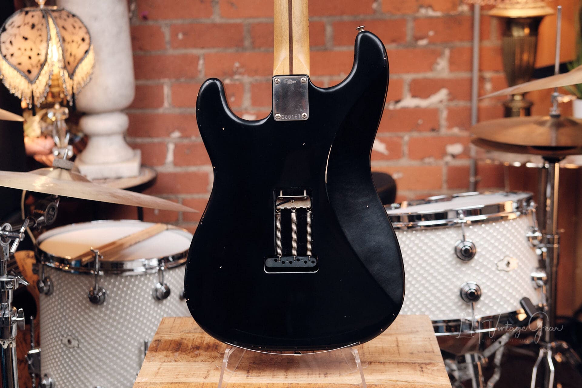 K-Line Springfield S-Style Electric Guitar - Black with Maple #060157 - Image 7