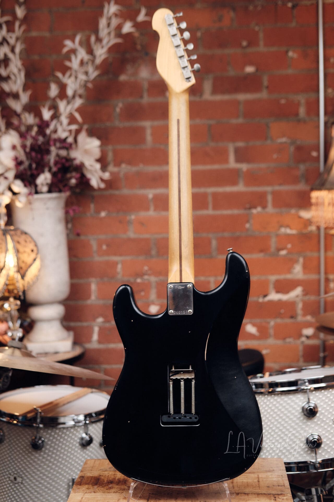 K-Line Springfield S-Style Electric Guitar - Black with Maple #060157 - Image 6