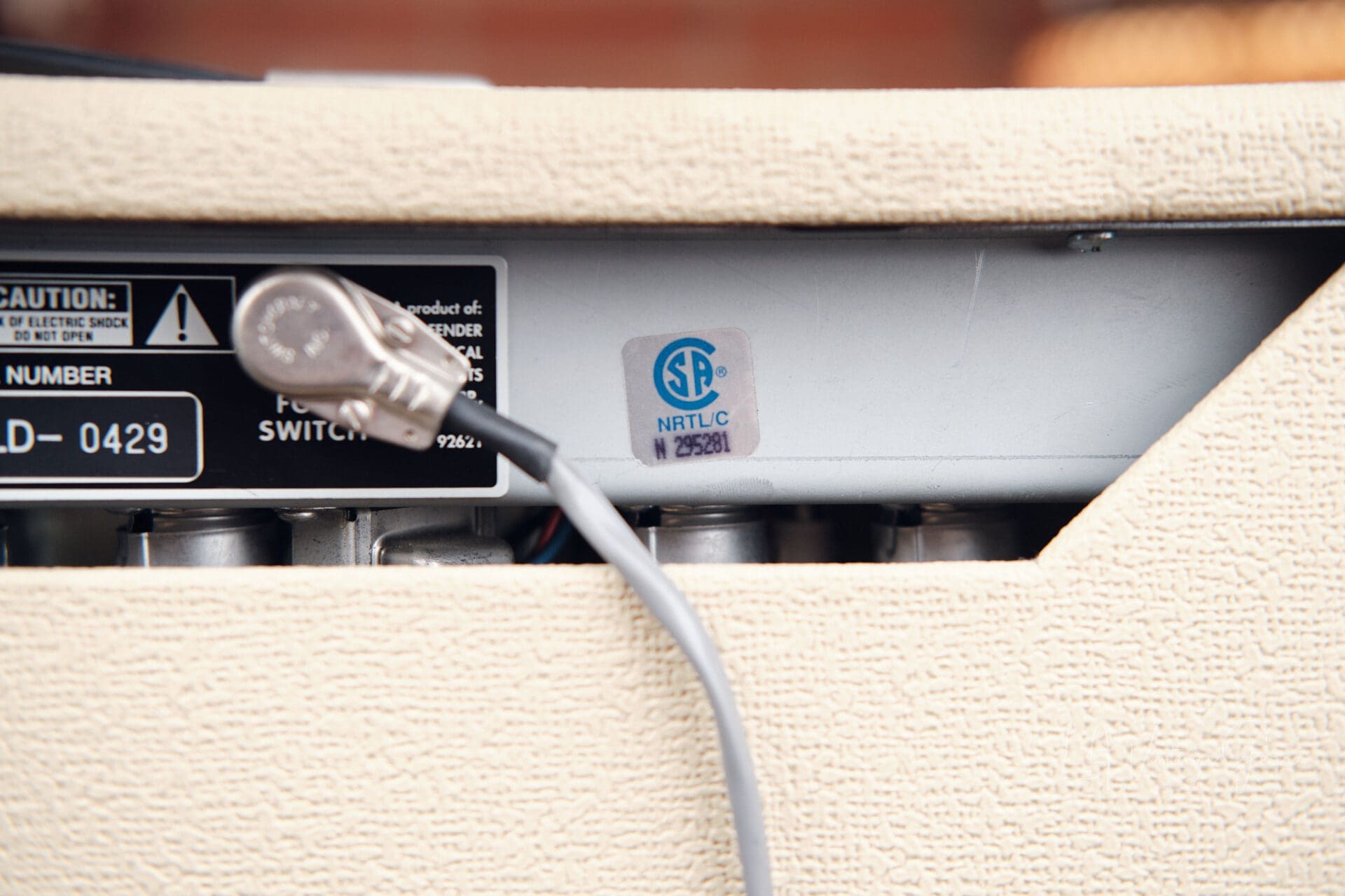 Fender ’65 Deluxe Reverb Reissue — Limited Cream Tolex (1990s) - Image 6