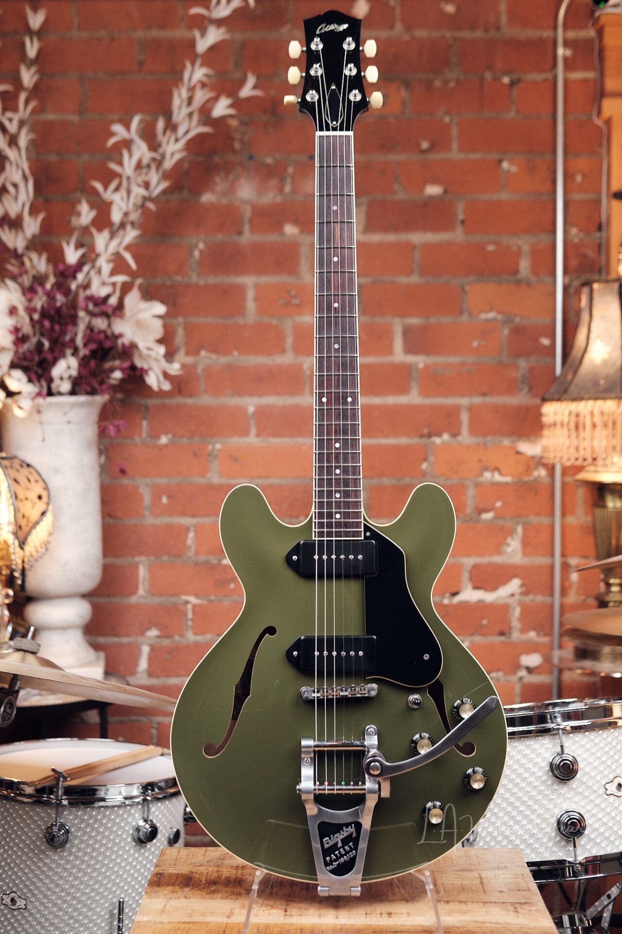 Collings I-30 LC Electric Guitar in Aged Olive Drab Green
