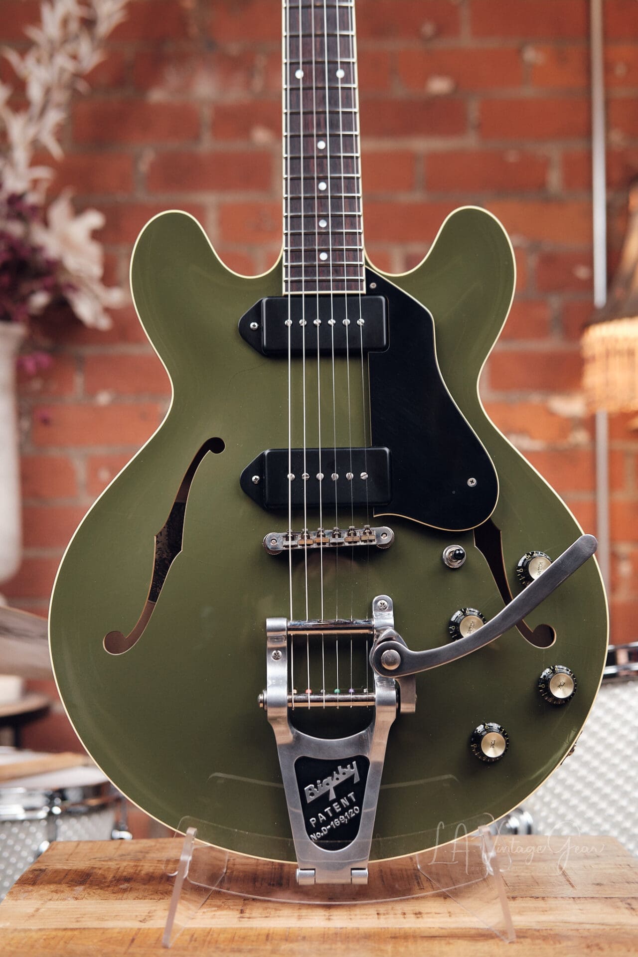 Collings I-30 LC Electric Guitar in Aged Olive Drab Green - Image 3