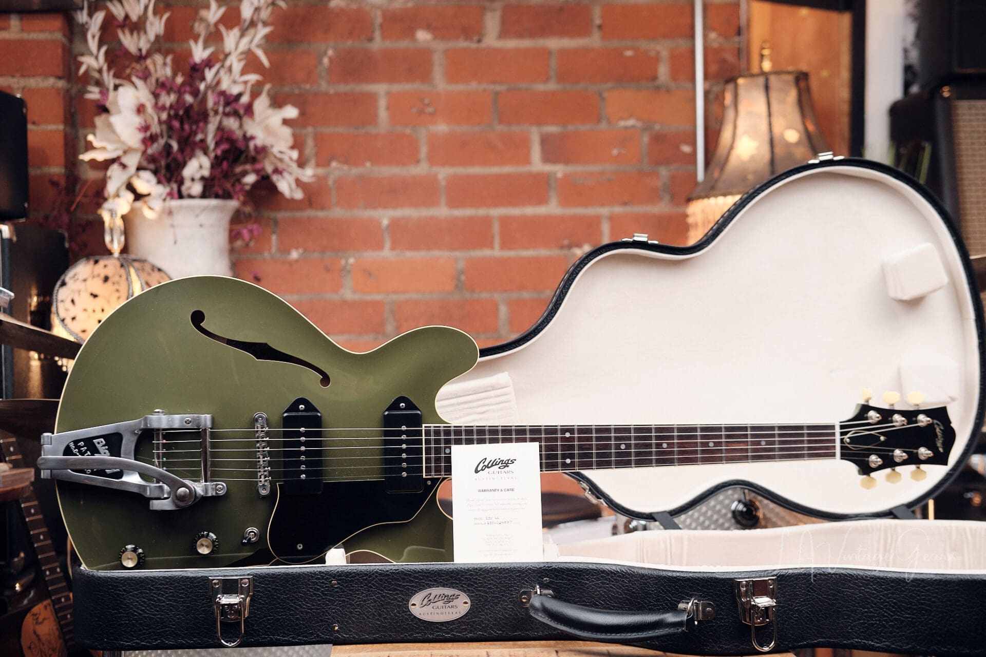 Collings I-30 LC Electric Guitar in Aged Olive Drab Green - Image 14